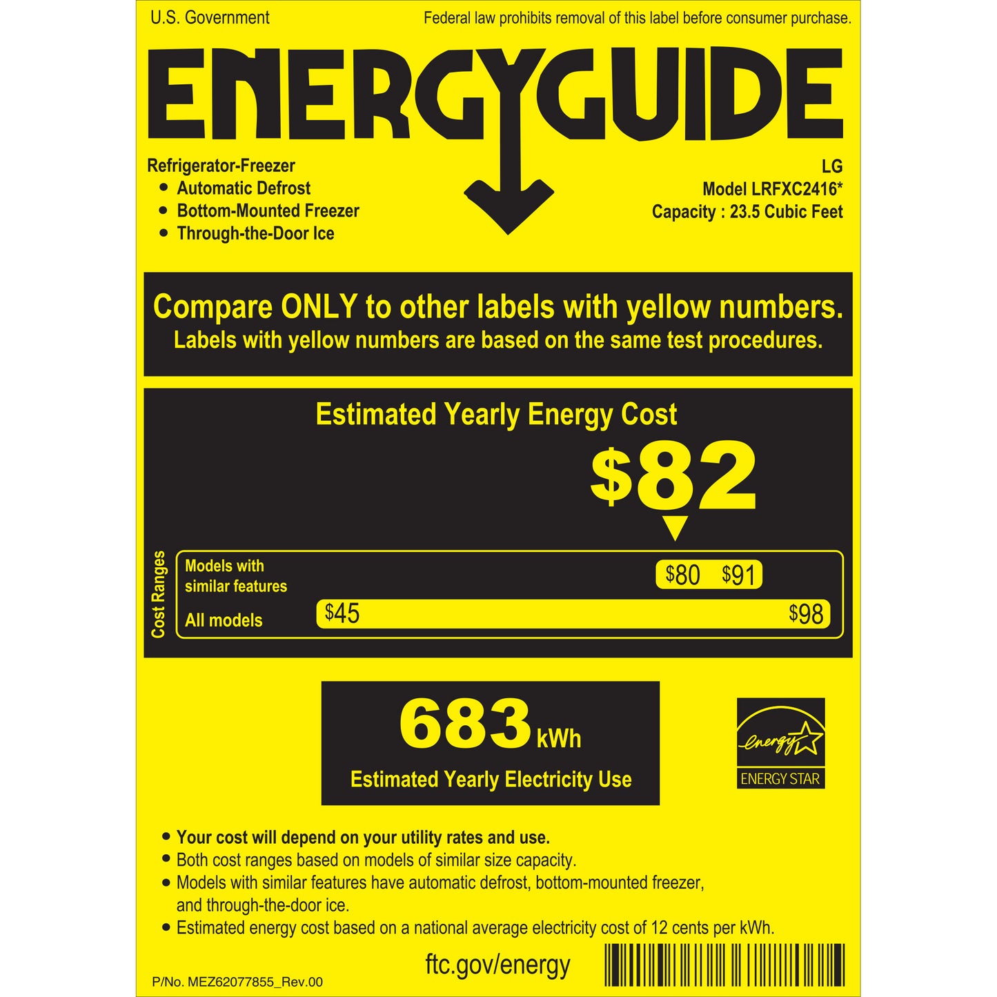 LG 23.5 cu. ft. French Door Counter-Depth Refrigerator with Craft Ice image 1