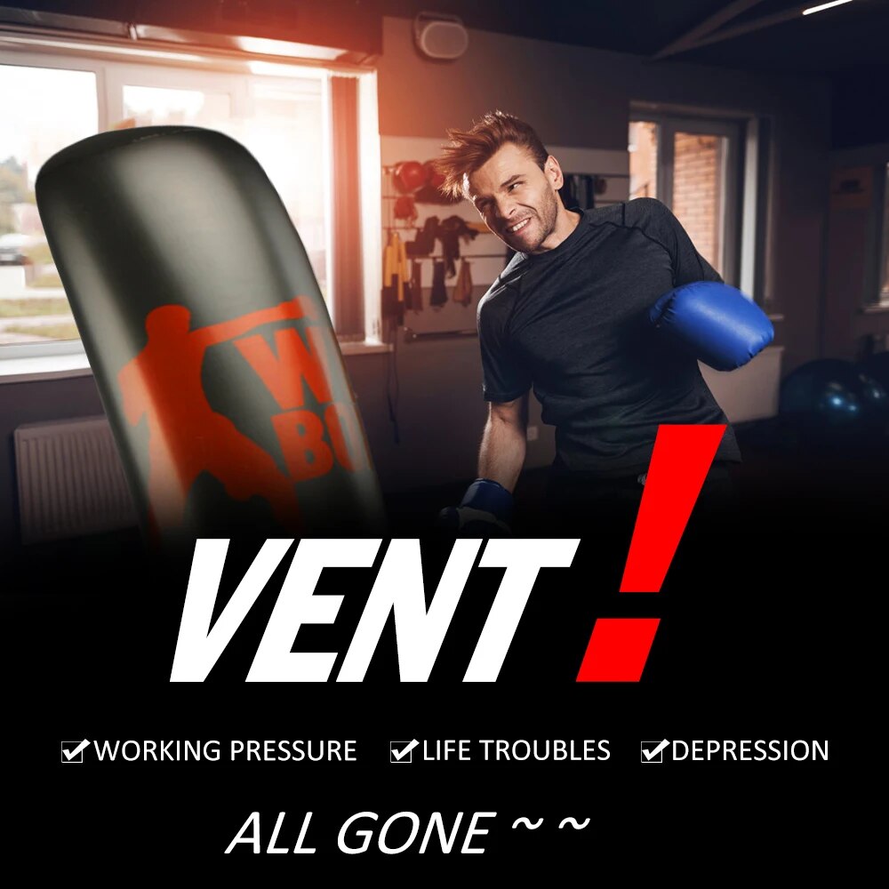 160cm Boxing Punching Bag Inflatable Free-Stand Tumbler Muay Thai Training Pres image 5