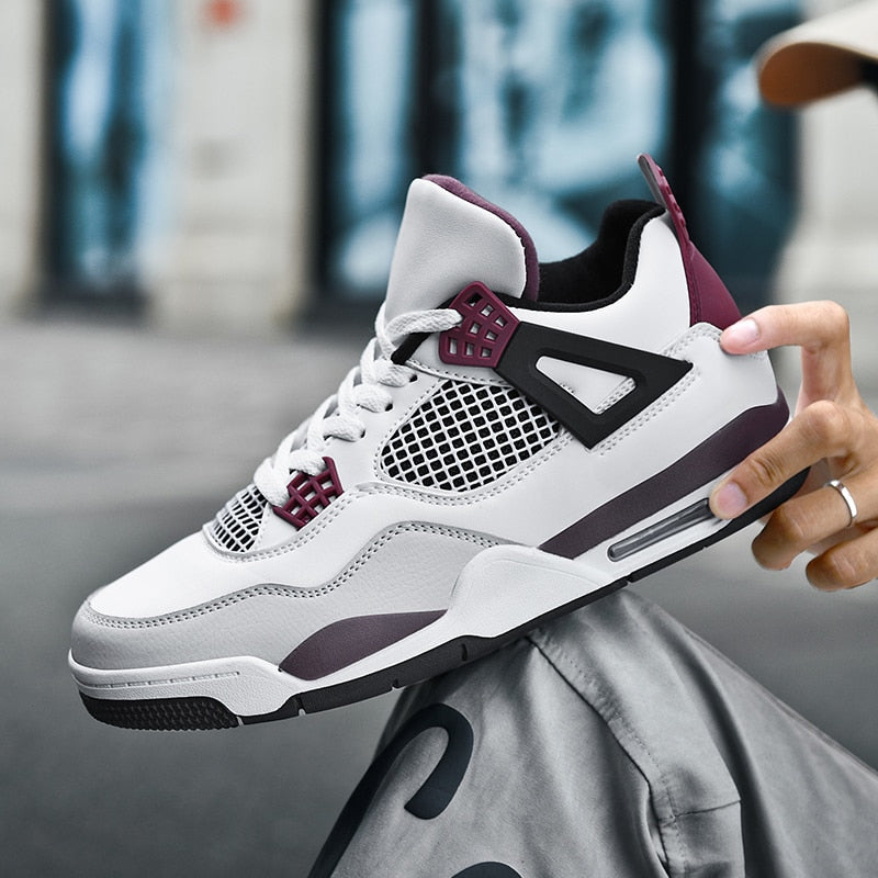 Men's Basketball Shoes Fitness Training White Sneakers Breathable Anti Slip Out image 9