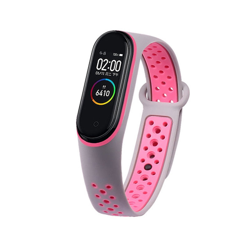 Silicone Strap for Xiaomi Mi Band 3 4 Breathable Straps Replacement Bracelet fo image 2