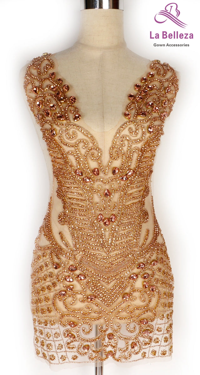 La Belleza New hot on sale handmade AB black silver 6color luxury bodice Rhines image 1