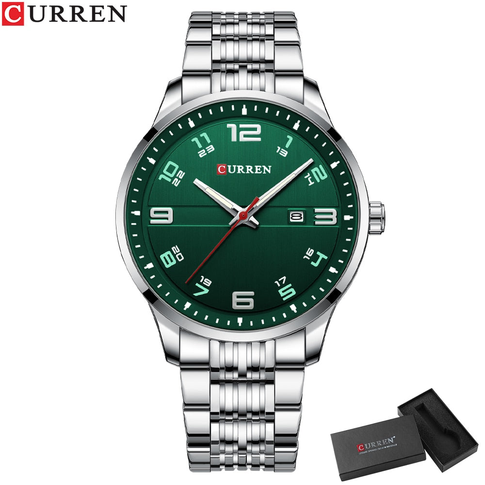 CURREN Business Men Luxury Watches Stainless Steel Quartz Wrsitwatches Male Aut image 7
