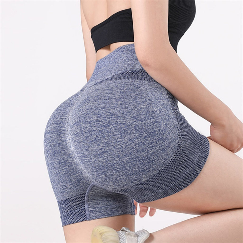 Women Yoga Shorts High Waist Workout Shorts Fitness Yoga Lift Butt Fitness Ladi image 5