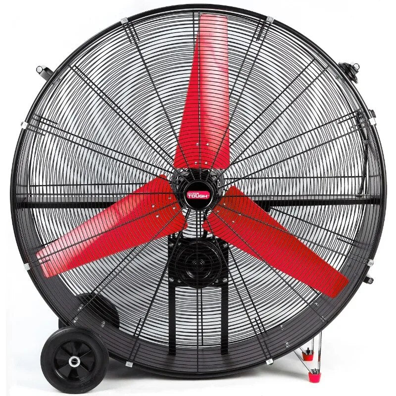 Hyper Tough 42 " Commercial & Indrustrial Belt Drive Drum Fan Red & Black image 0