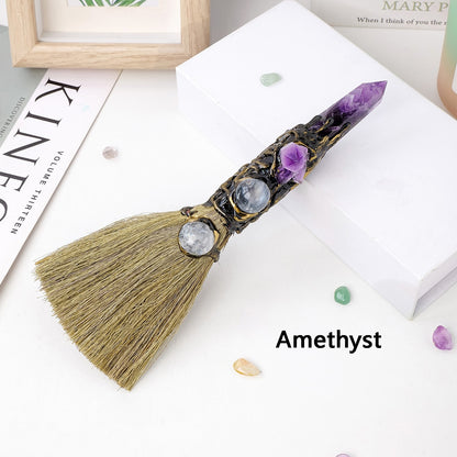 1PC Natural Crystal Point Stone Amethyst Altar Witch Supplies Table Decoration image 3