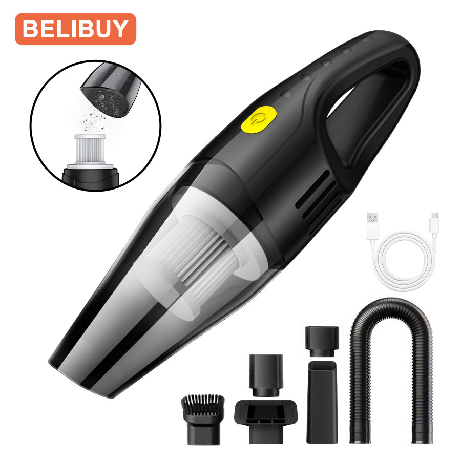ABS Car Vacuum Cleaner Strong Suction Cleaning Mini Machine Wireless Portable H image 2