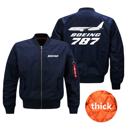 The Boeing 787 Autumn Winter Windproof Flight Aviation Pilots Men Ma1 Bomber Ja image 2