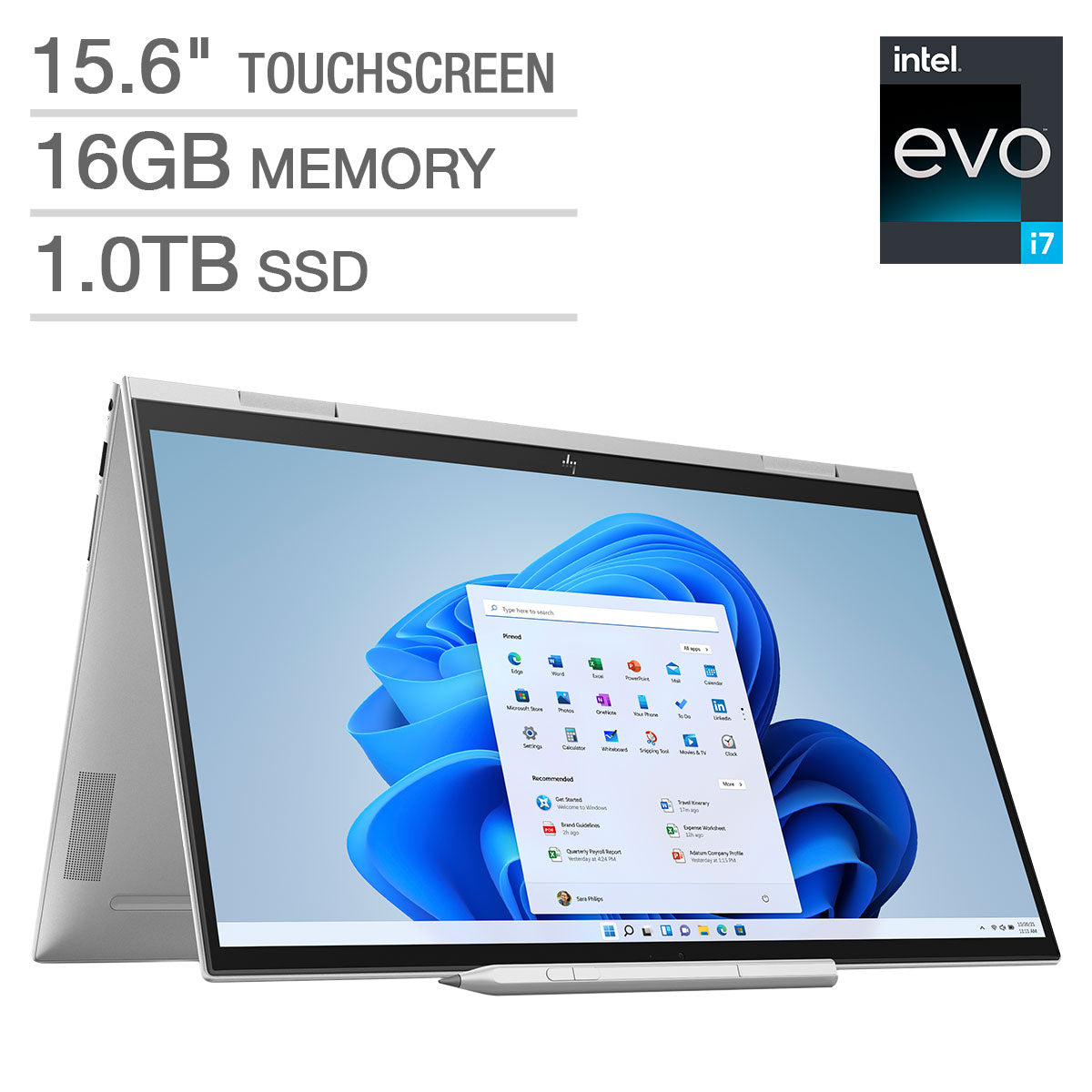 HP ENVY x360 15.6" Intel Evo Platform Touchscreen Laptop - 12th Gen Intel Core image 0