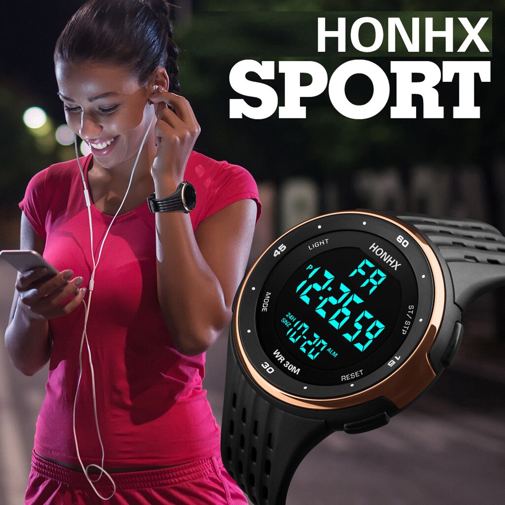 Mens Outdoor LED Sport Watch Waterproof Digital Watch Men Fashion Led Light Sto image 3