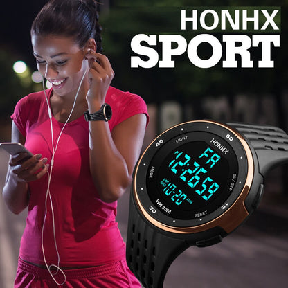 Mens Outdoor LED Sport Watch Waterproof Digital Watch Men Fashion Led Light Sto image 3