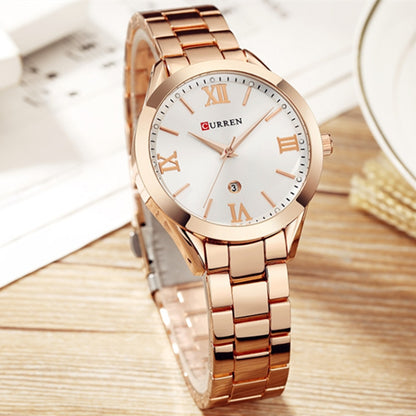 CURREN Gold Watch Women Watches Ladies 9007 Steel Women's Bracelet Watches Fema image 5