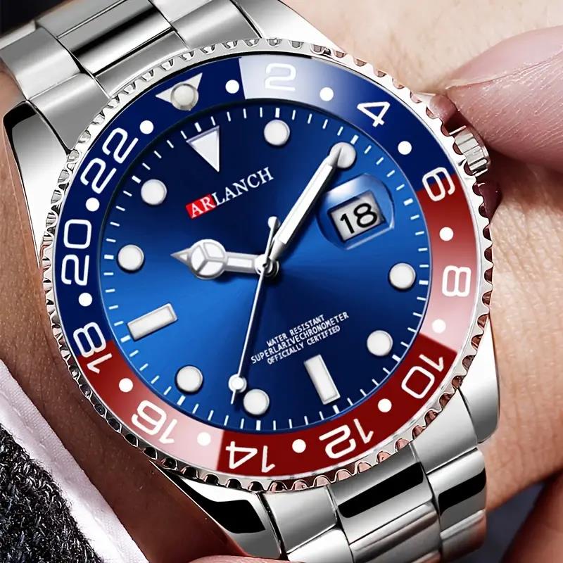 Classic Mens Watch Quartz Green Ghost Diver Series Stainless Steel Waterproof C image 6