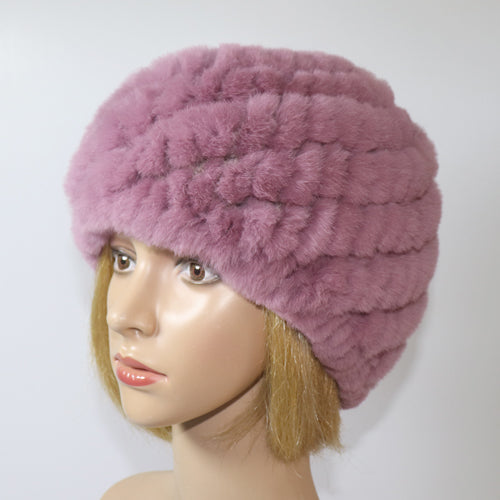 Lady Winter 100% Natural Real Rex Rabbit Fur Hat Women Soft Rex Rabbit Fur Cap  image 27