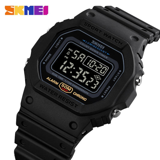 SKMEI Multifunctional Digital Sport Watch Men 2 Time Count Down Mens Wristwatch image 0