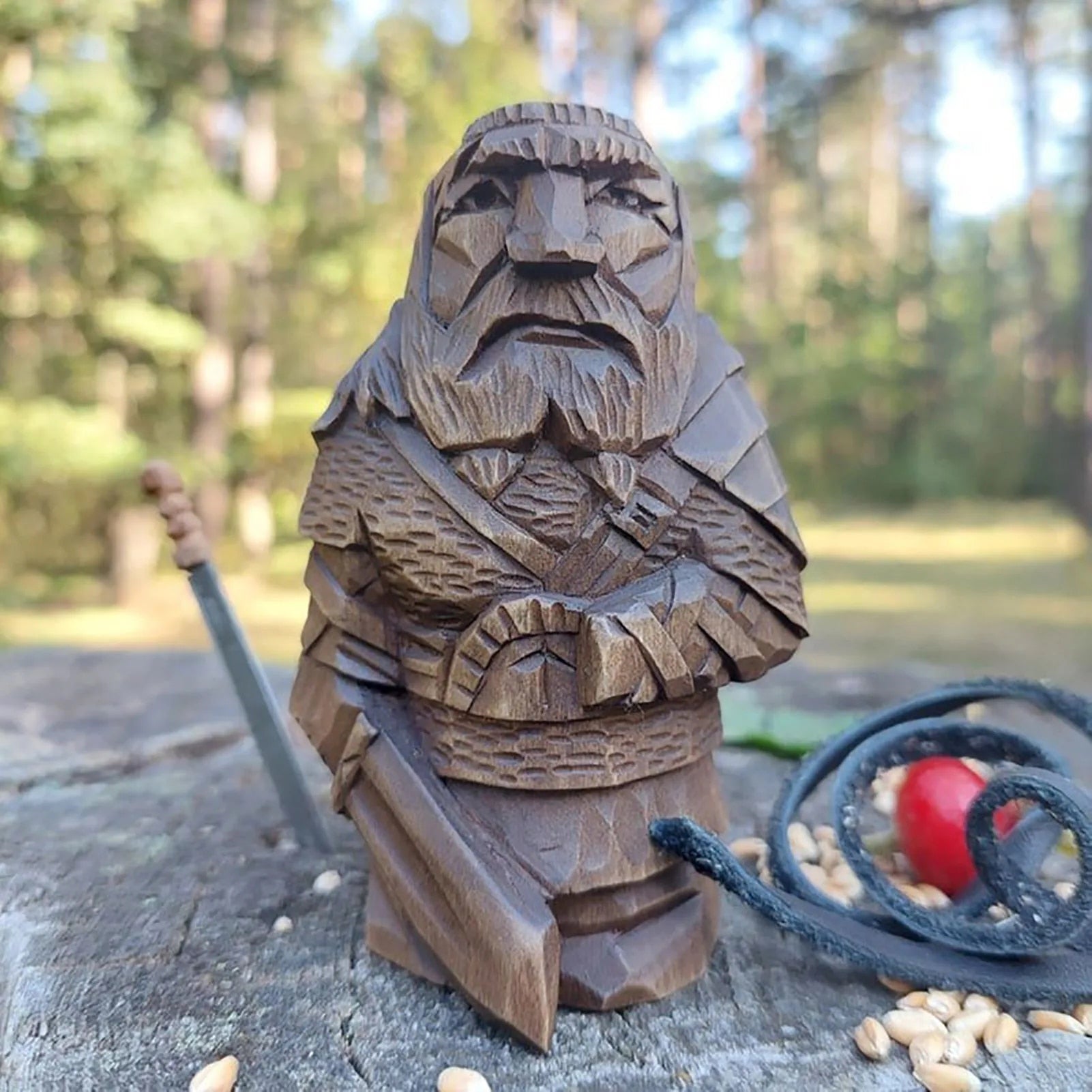 Odin Thor Tyr Ulfhednar Norse Pagan Resin Viking Statue Nordic Pagan Resin Orna image 9