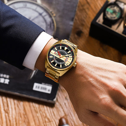 CURREN Men Watch Stainless Steel Band Luxury Quartz Wristwatches for Male Creat image 5