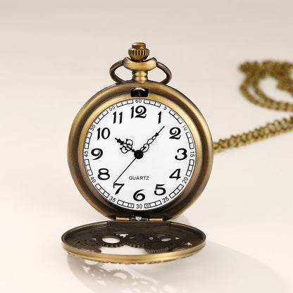 Vintage Pocket Watch Unisex Charm Roman Numerals Quartz Watch Steampunk Pocket  image 6