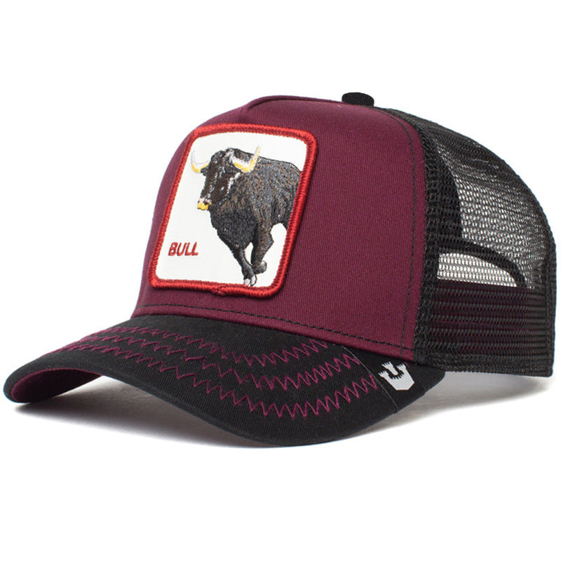 Spring New Animal Embroidery Net Rooster Hat Male and Female Animal Baseball Ha image 41
