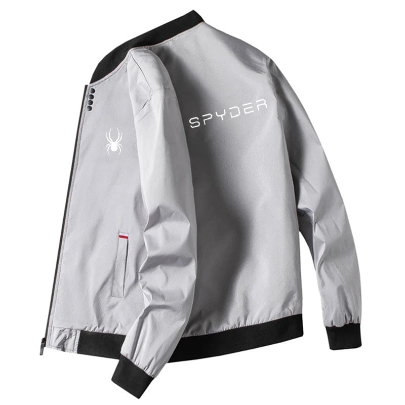 Spring Autumn Man Coats White Streetwear Fashion Stand Collar Jacket Men