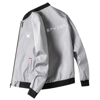 Spring Autumn Man Coats White Streetwear Fashion Stand Collar Jacket Men