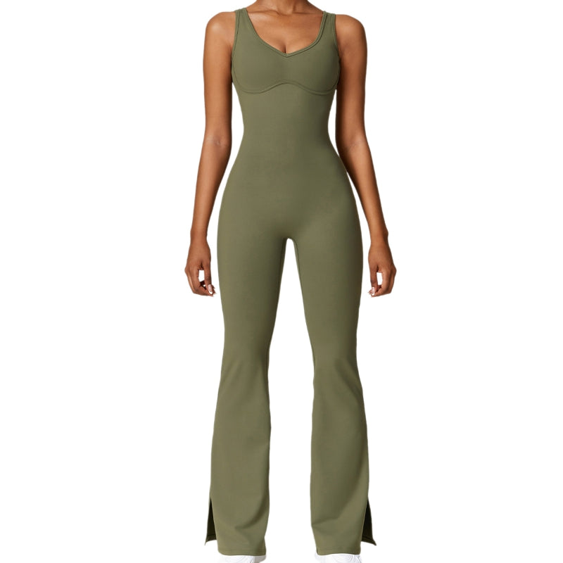 Women'seamless Yoga Jumpsuits Sports Fitness Backless Running Jumpsuits Training image 2