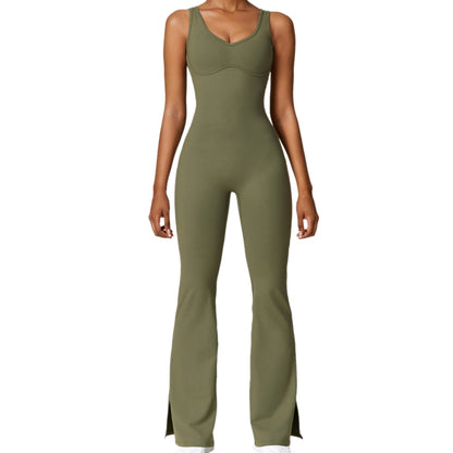 Women'seamless Yoga Jumpsuits Sports Fitness Backless Running Jumpsuits Training image 2