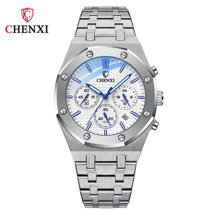 CHENXI 948 Chronograph Date Business Top Luxury Brand Quartz Watch Men Stainles image 3