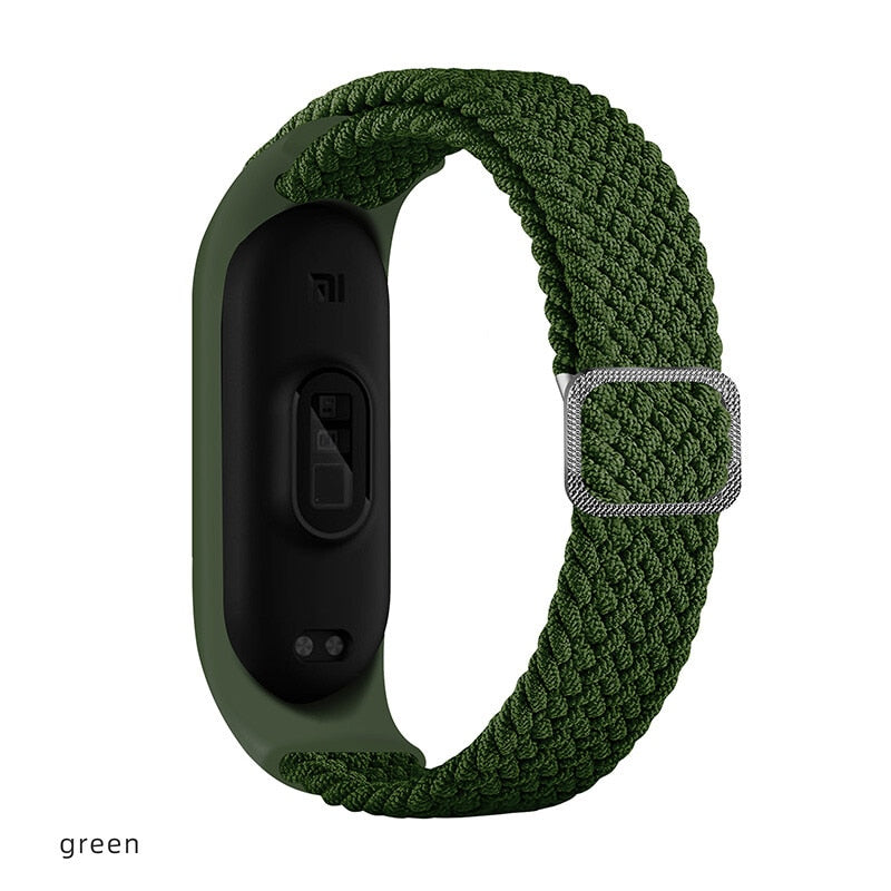Bracelet for Mi band 6 7 Strap Elastic adjustable Nylon Braided Miband4 miband  image 5