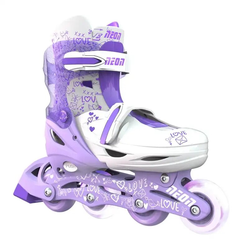 Skates LED Roller Blades for Girls, Size 12-2 Adjustable, Purple image 1