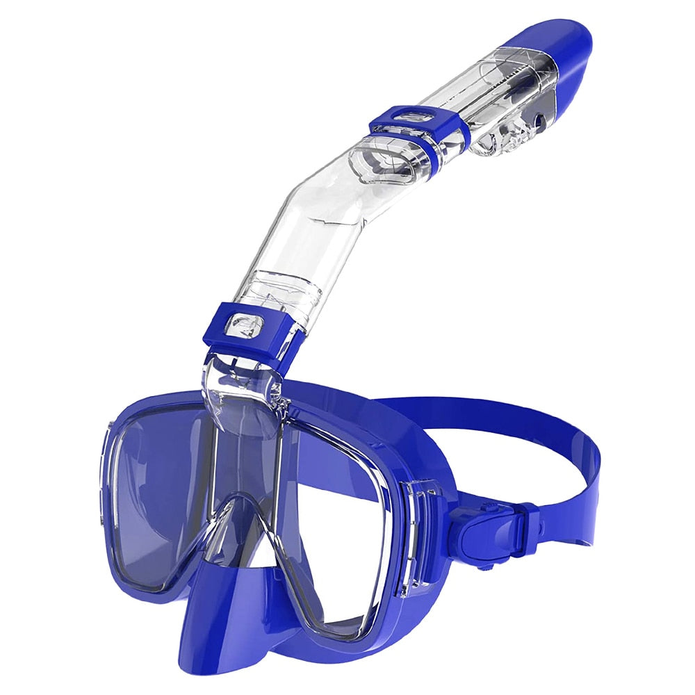 Diving Masks Foldable Anti-Fog Snorkel Mask Set with Full Dry Top System for Fr image 4