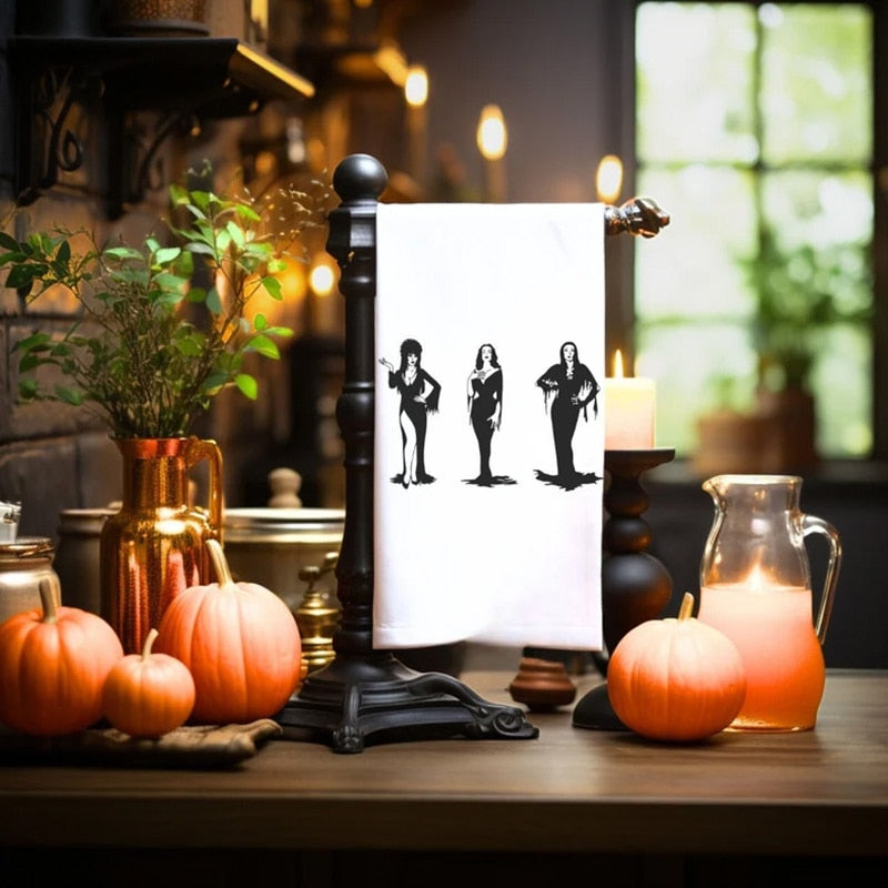 1pc 57x40cm Halloween Decoration Women of Halloween Kitchen Towel I Can Drive A image 1