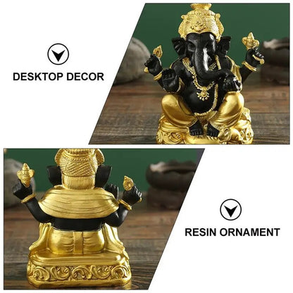 1pc Ganpati Elephant Statue Hindu Elephant God Statue Lord Ganesha Figurine Ele image 5