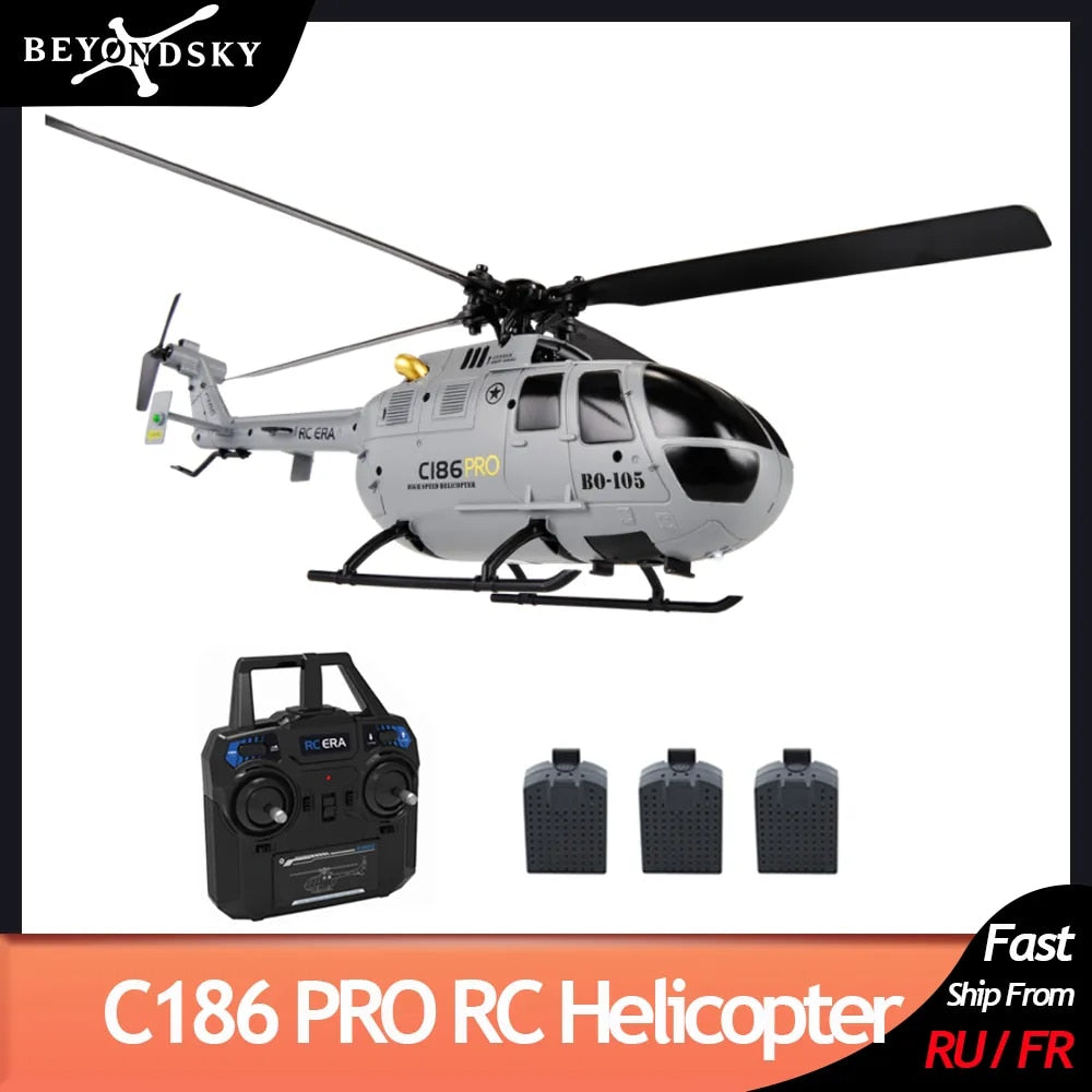 C186 PRO 2.4G RC Helicopte 6-Axis Electronic Gyroscope For Stabilization 4 Chan