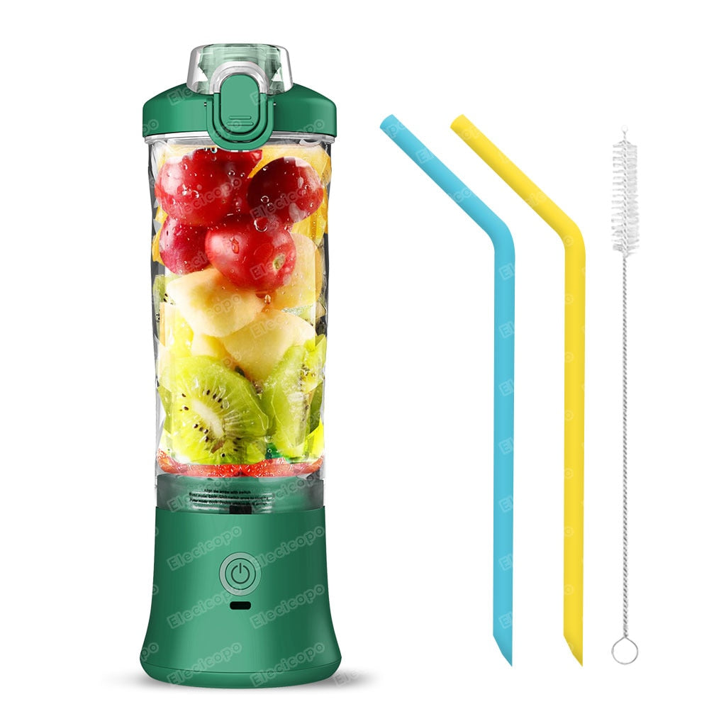Portable blender mixer 600ML Electric Juicer Fruit Mini Blender 6 Blades For Sh image 4