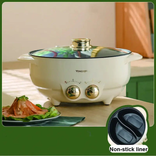 6L Electric  Pot Mandarin Duck Pot Non Stick Barbecue Integrated Pot Large C