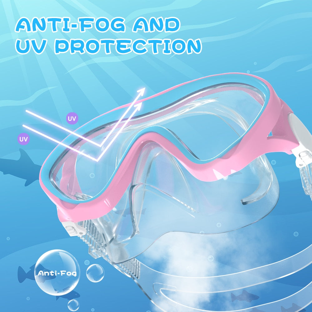 Children Swimming Glasses Adjustable Large Frame 180° Wide Vision Anti-Fog UV P image 10
