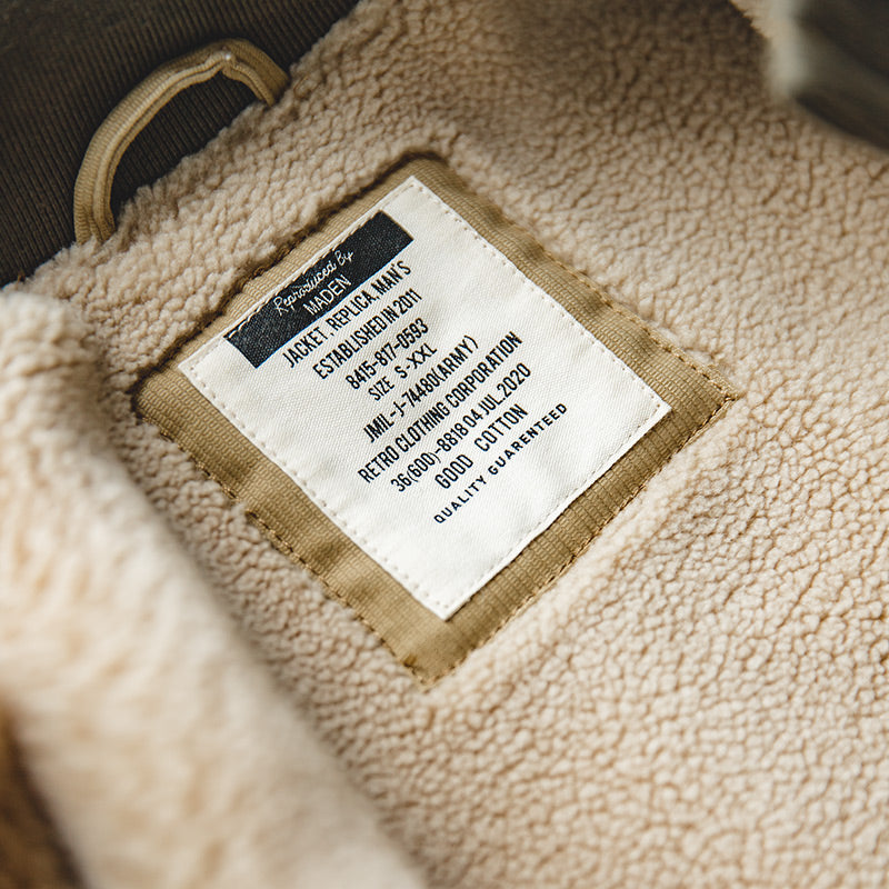 Maden Men's Brown Flight Bomber Jackets Vintage Pilot Aviator Monocycle Jacket  image 5