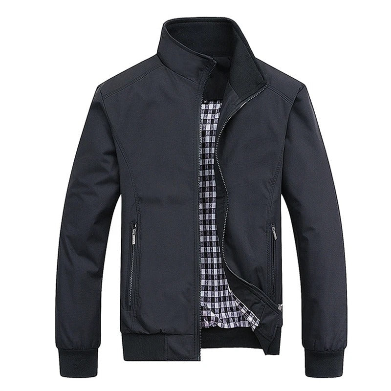 Men'S Spring And Autumn Casual Slim Solid Color Baseball Jersey Outdoor