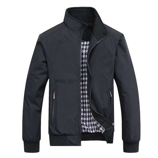 Men'S Spring And Autumn Casual Slim Solid Color Baseball Jersey Outdoor