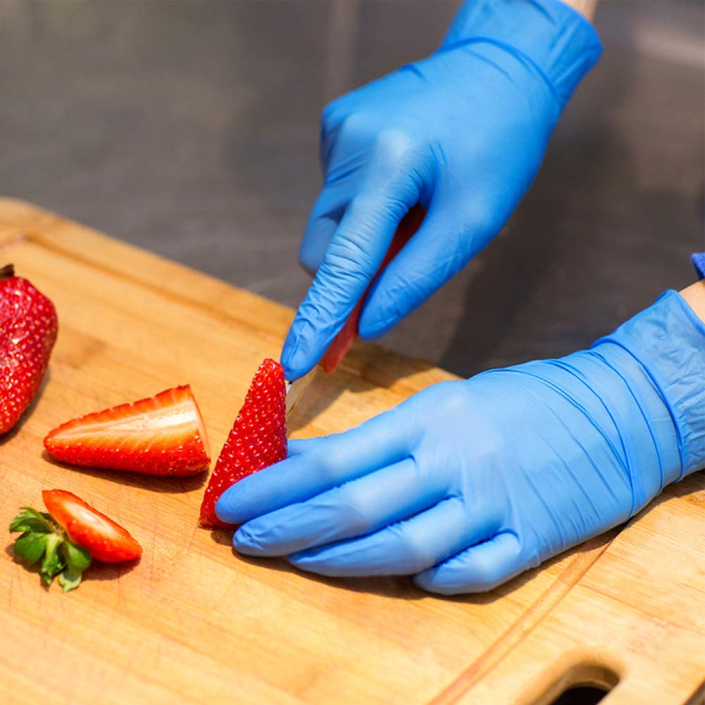 Disposable Vinyl Exam Gloves, 4 Mil-Thick -Latex Free Powder Free, Food Safe, C image 1