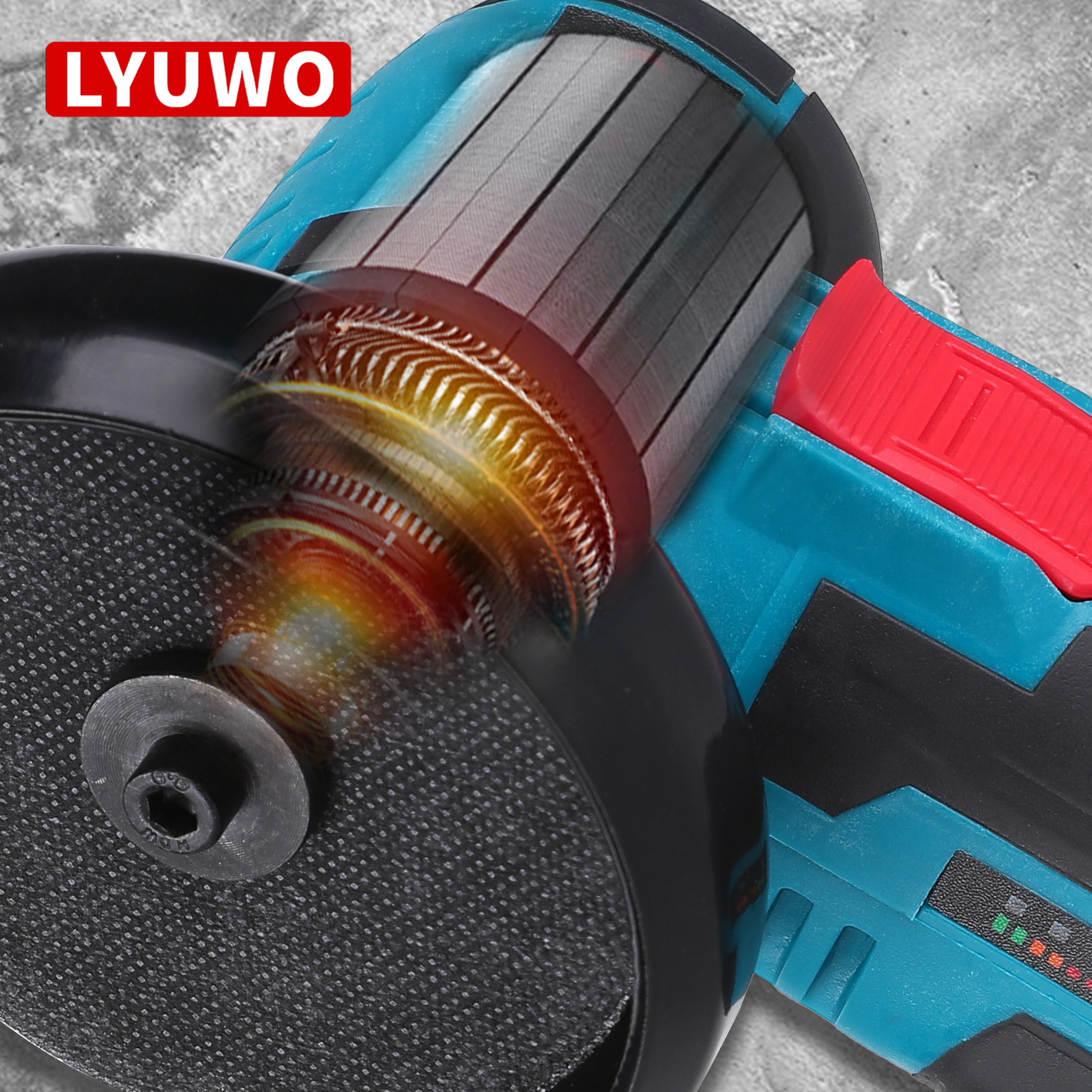 LYUWO Mini Angle Grinder Mini Household Rechargeable Cutting Machine Polishing image 3