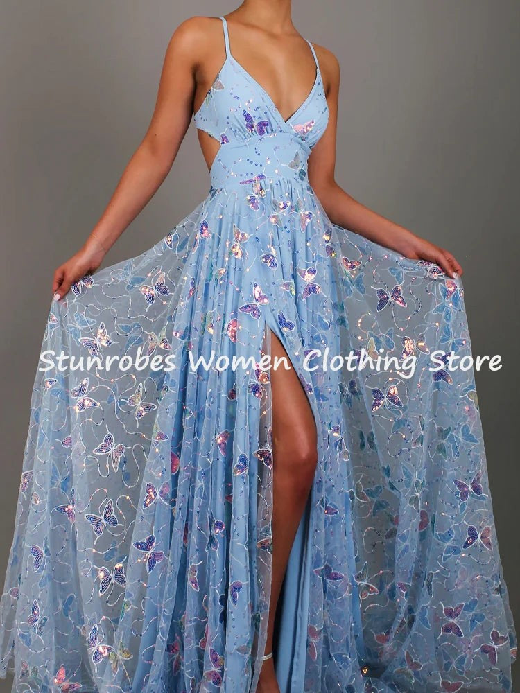 Bridesmaid Dresses Women'spaghetti Strap Backless Dress Lace Up Dress Birthday