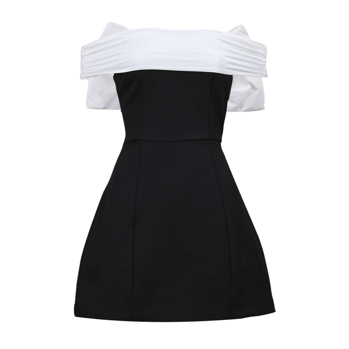 Tie Bow Mini Dress Women Fashion Off Shoulder High Waist Sleeveless Y2k Dress S