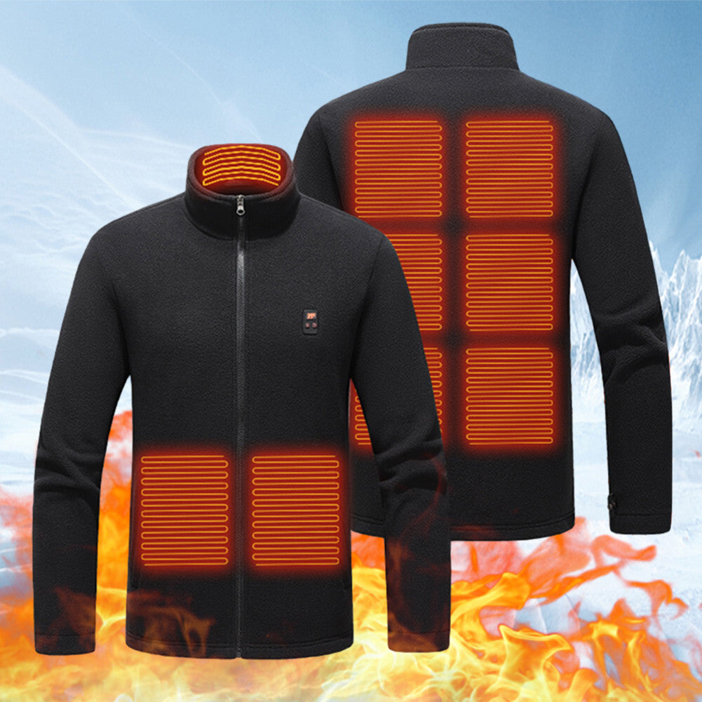9 Heated Area Intelligent Heating Coat USB Charging Heated Jacket Waterproof He