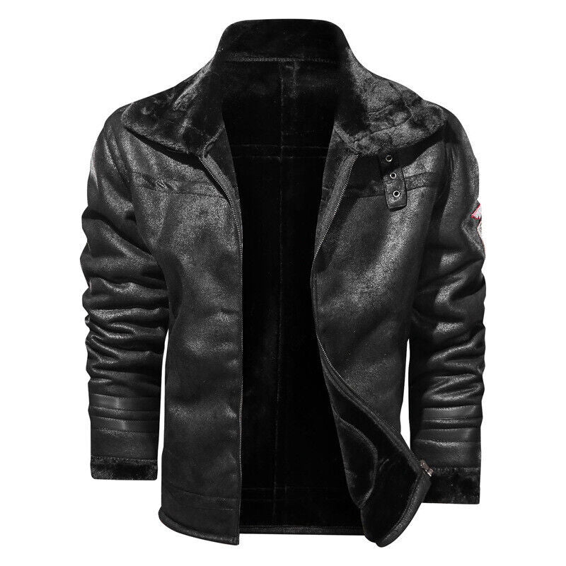2024 Jacket Tactical Faux Leather Jackets Outwear Fleece Coats Fur Inner Windbr