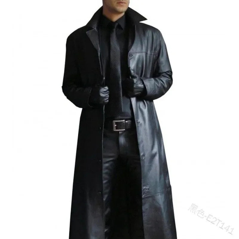 Pu Leather Coat Men Jacket Spring Fall Winter Top Slim United Statesn