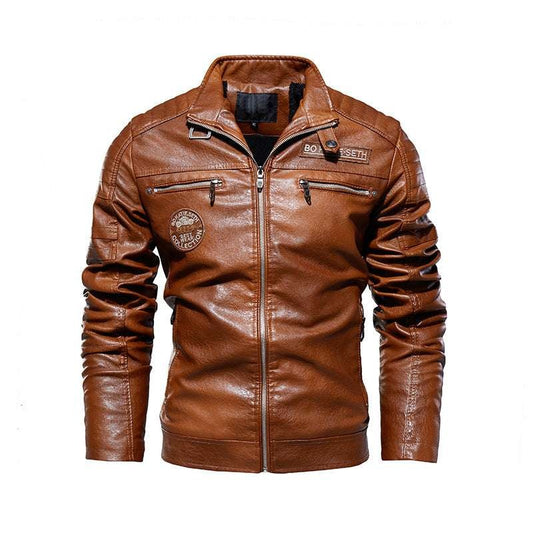 New Men&Apos;S Autumn And Winter Men  Quality Fashion Coat Pu Leather Ja