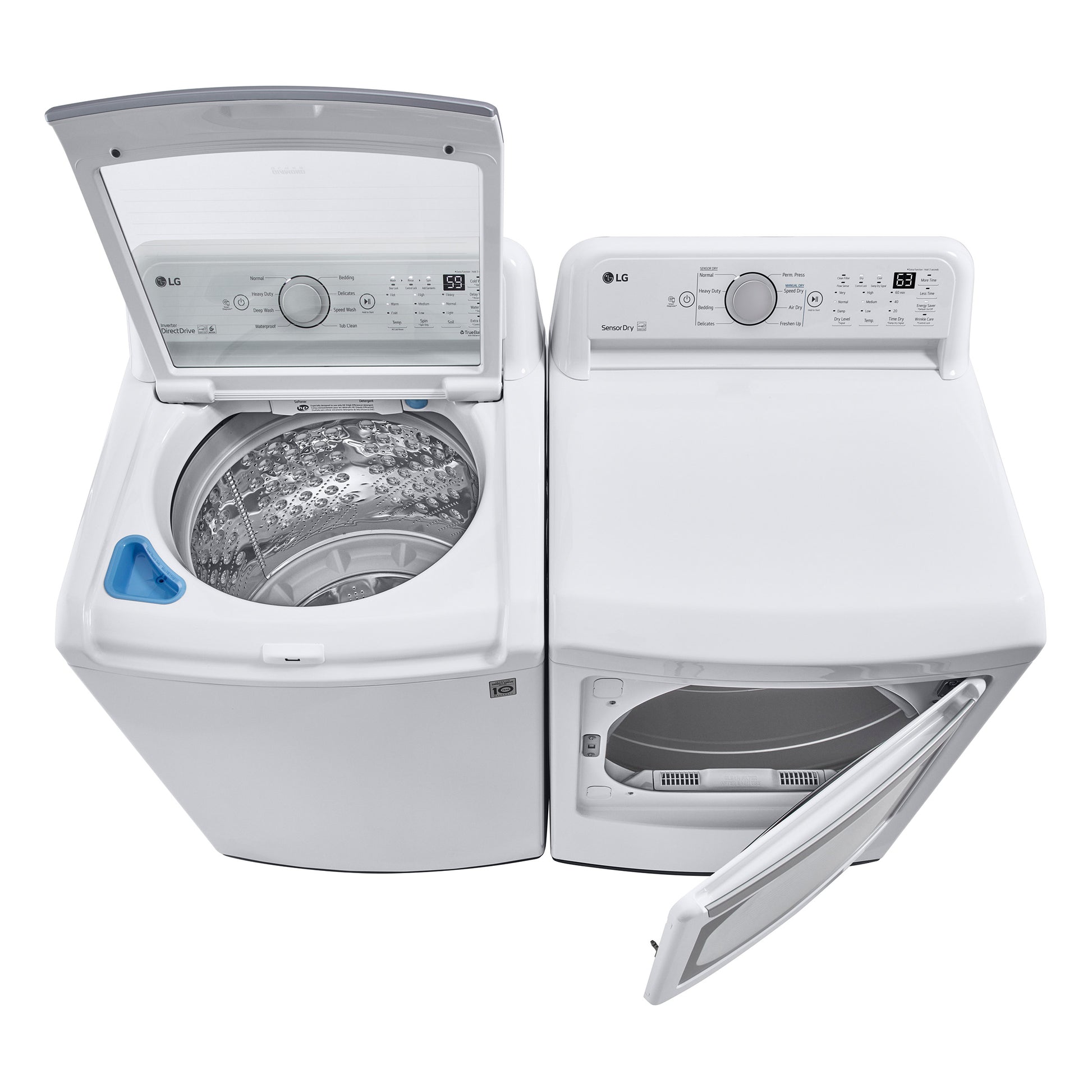 LG 5.0 cu. ft. Washer and 7.3 cu. ft. GAS Dryer with FlowSense and TurboDrum image 2