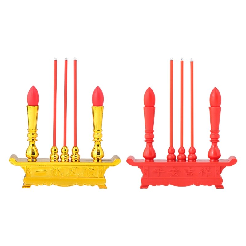 Buddhist Altar Electric LED Candle Light Battery Powered Simulation Incense Bur image 4