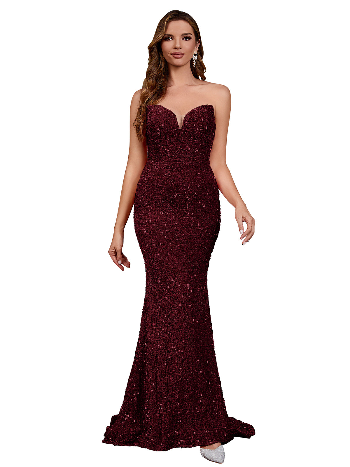 Sparkly Sequin Elegant Long Evening Dresses 2024 Women's Formal Party Dresses S image 2